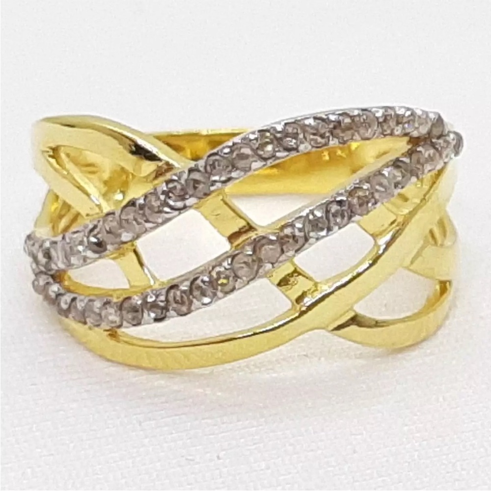.50ctw H-SI Diamond 14K Yellow Gold plated 925 Ring Size 7.5 3.0g $999 Genuine
